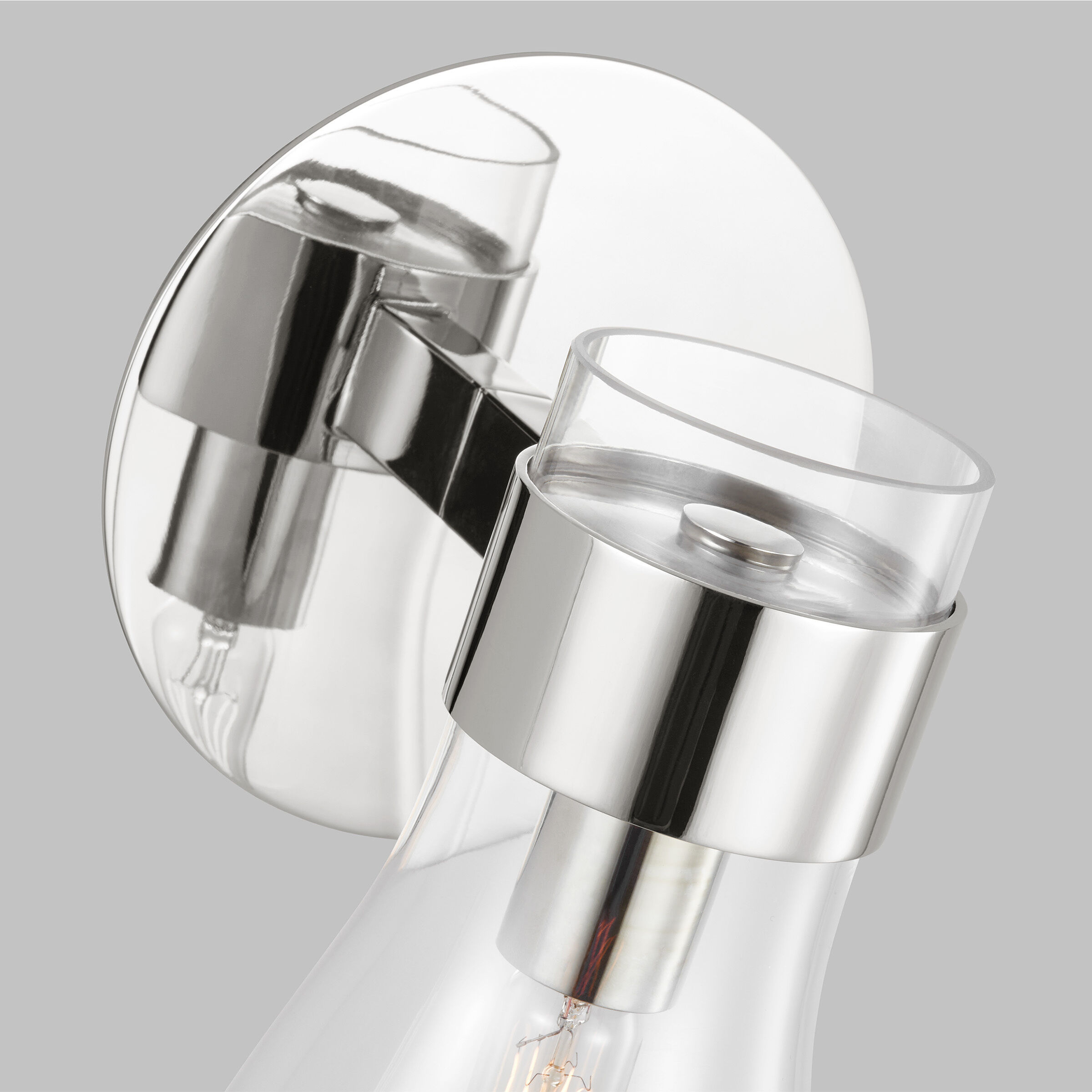 AERIN Moritz 1 Light 5.75 inch Polished Nickel Bath Vanity Wall Sconce Wall Light in Clear Glass