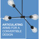 Livie 4 Light 44 inch Black Chandelier Ceiling Light