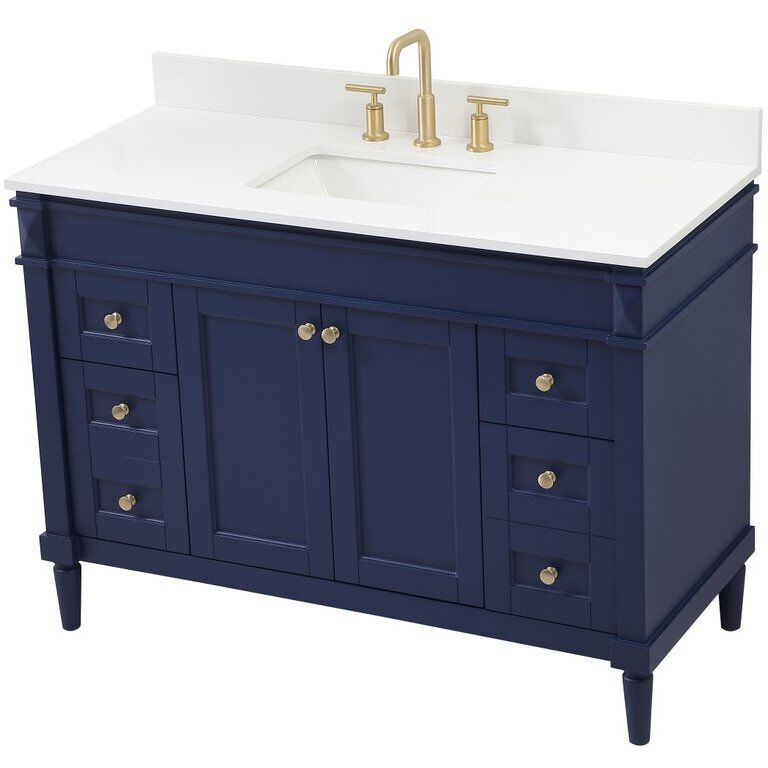 Bennett 48 X 21 X 35 inch Blue Vanity Sink Set in Included