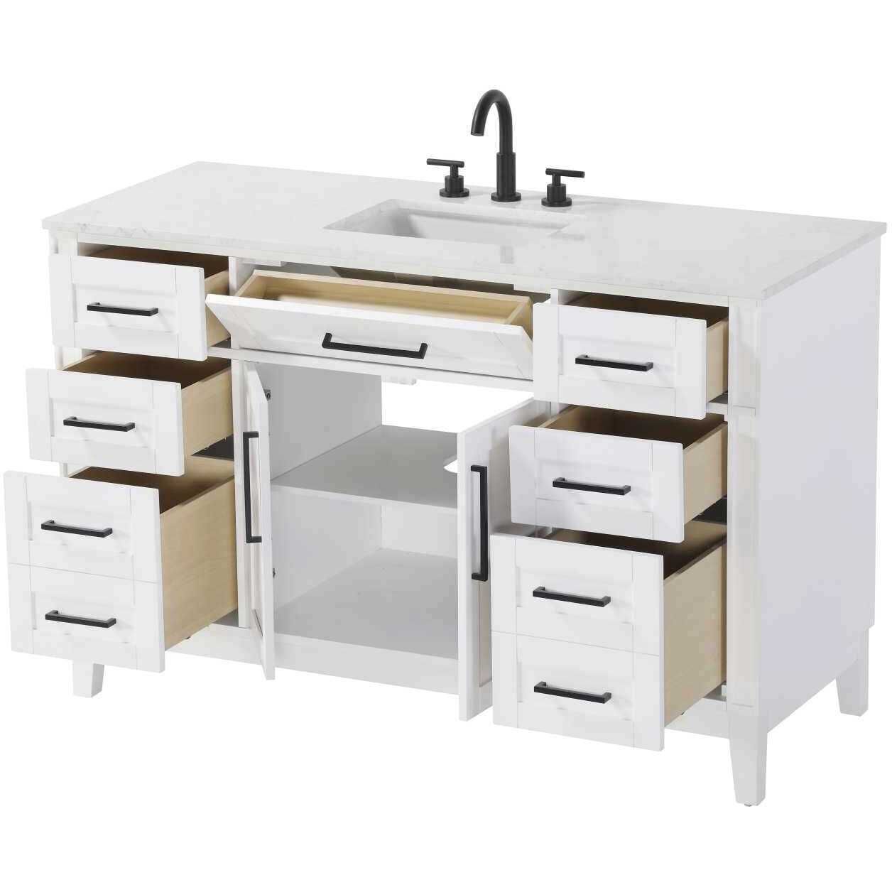 Virginia 54 X 35 inch White Bathroom Vanity Cabinet