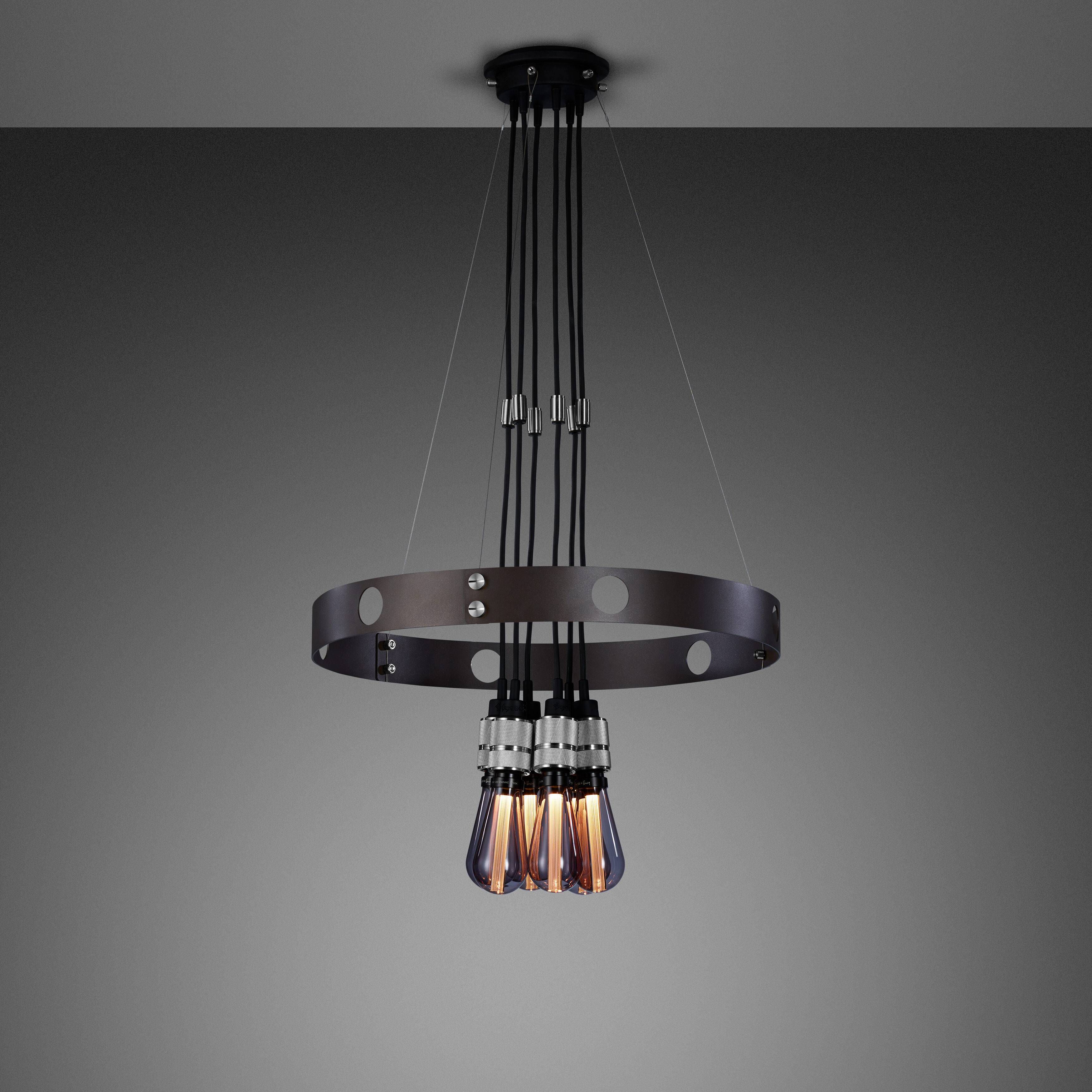 Hero LED 31.5 inch Graphite / Steel Chandelier Ceiling Light
