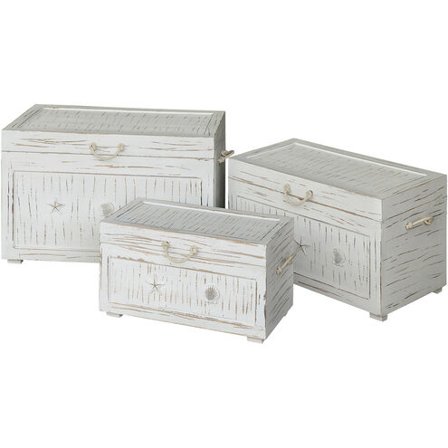 Seaside White Trunks, Set of 3