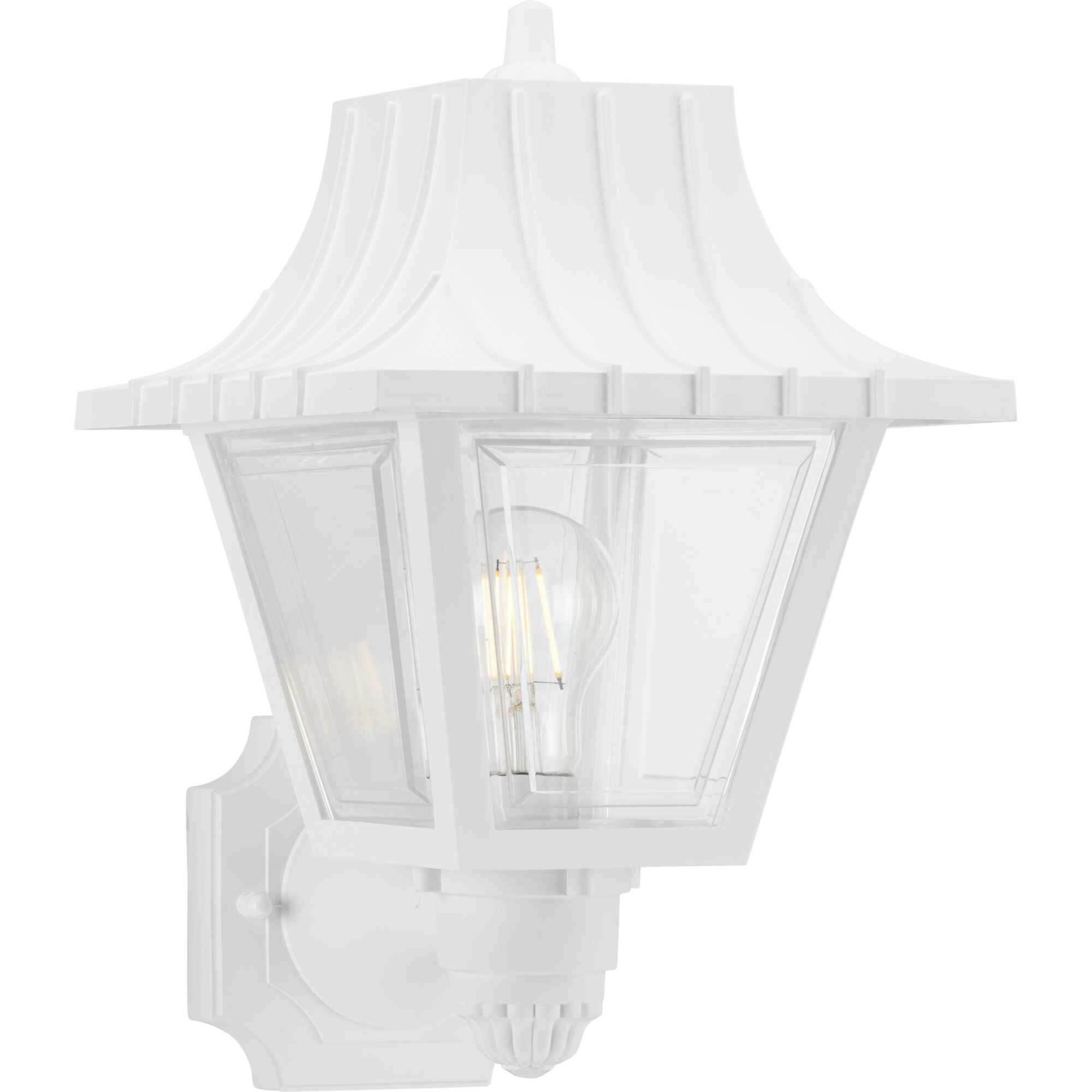 Mansard 1 Light 13 inch White Outdoor Wall Lantern