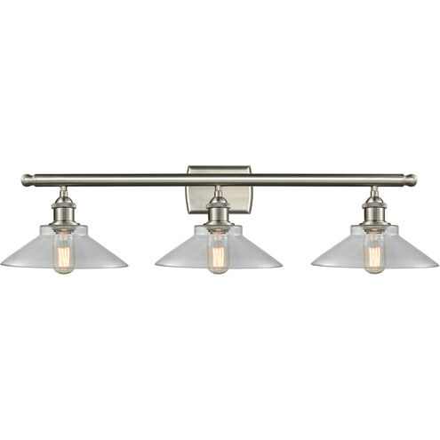 Ballston Orwell LED 26 inch Brushed Satin Nickel Bath Vanity Light Wall Light in Clear Glass, Ballston