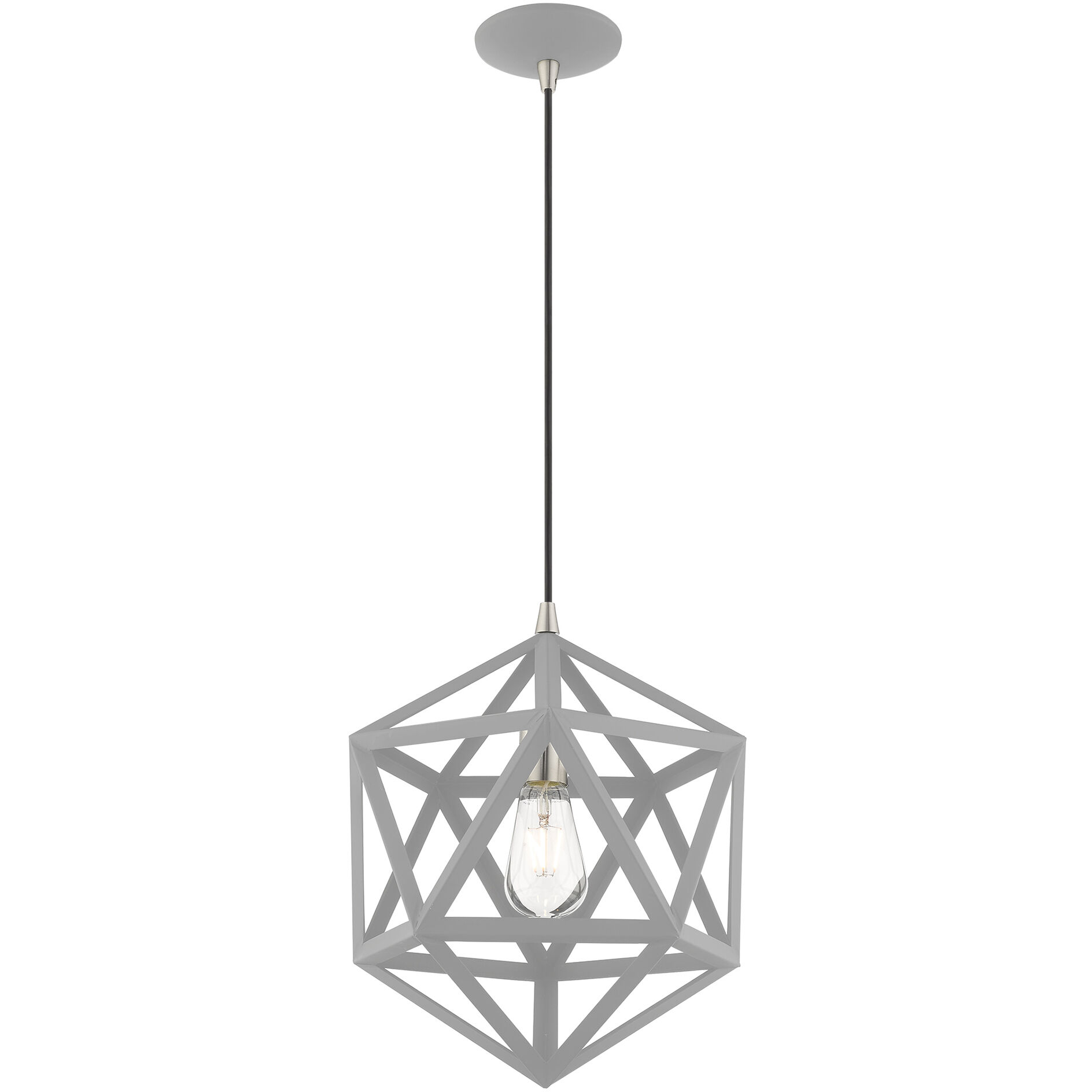 Geometric 1 Light 13 inch Nordic Gray Mini Pendant Ceiling Light