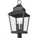 Raphael 4 Light 33 inch Sand Black Outdoor Post Mount Fixture in Soft Sand Black