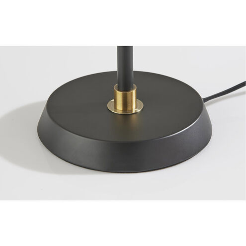 Arthur 20 inch 60.00 watt Black and Antique Brass Desk Lamp Portable Light, Simplee Adesso