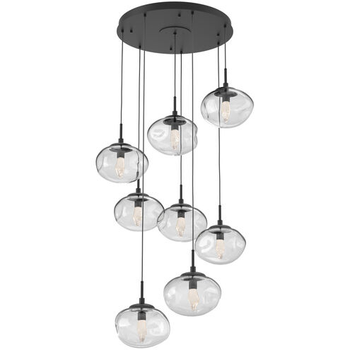 Nova LED LED Matte Black Chandelier Ceiling Light, Round Multi-Port