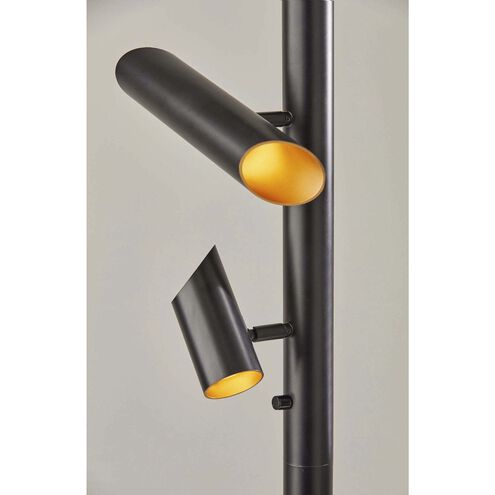 Tyler 72 inch 5.00 watt Black LED Floor Lamp Portable Light