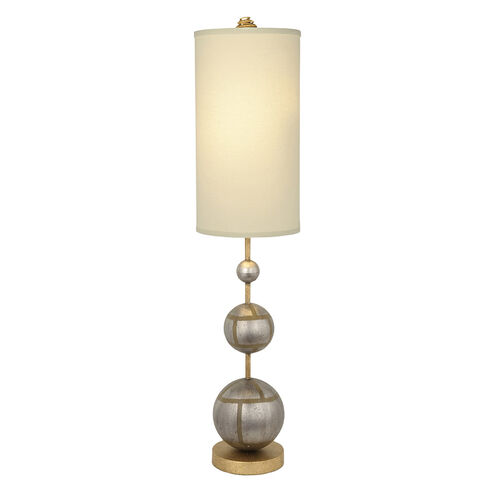 Marie 34 inch 60.00 watt Hand-Finished Silver with Gold Table Lamp Portable Light, Flambeau