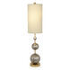 Marie 34 inch 60.00 watt Hand-Finished Silver with Gold Table Lamp Portable Light, Flambeau