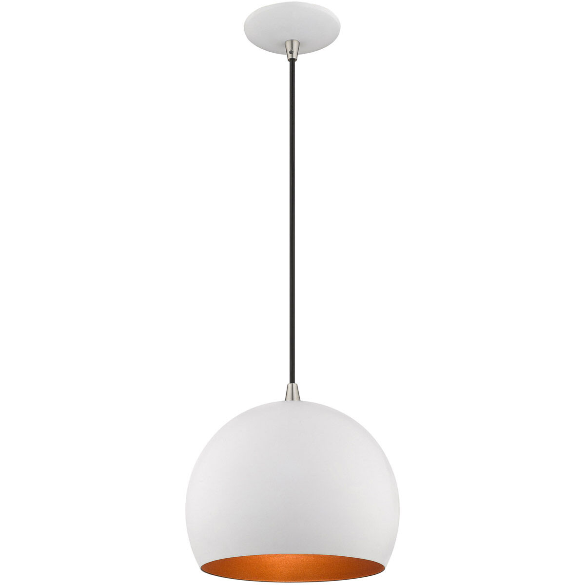 Allison 1 Light 10 inch White Mini Pendant Ceiling Light