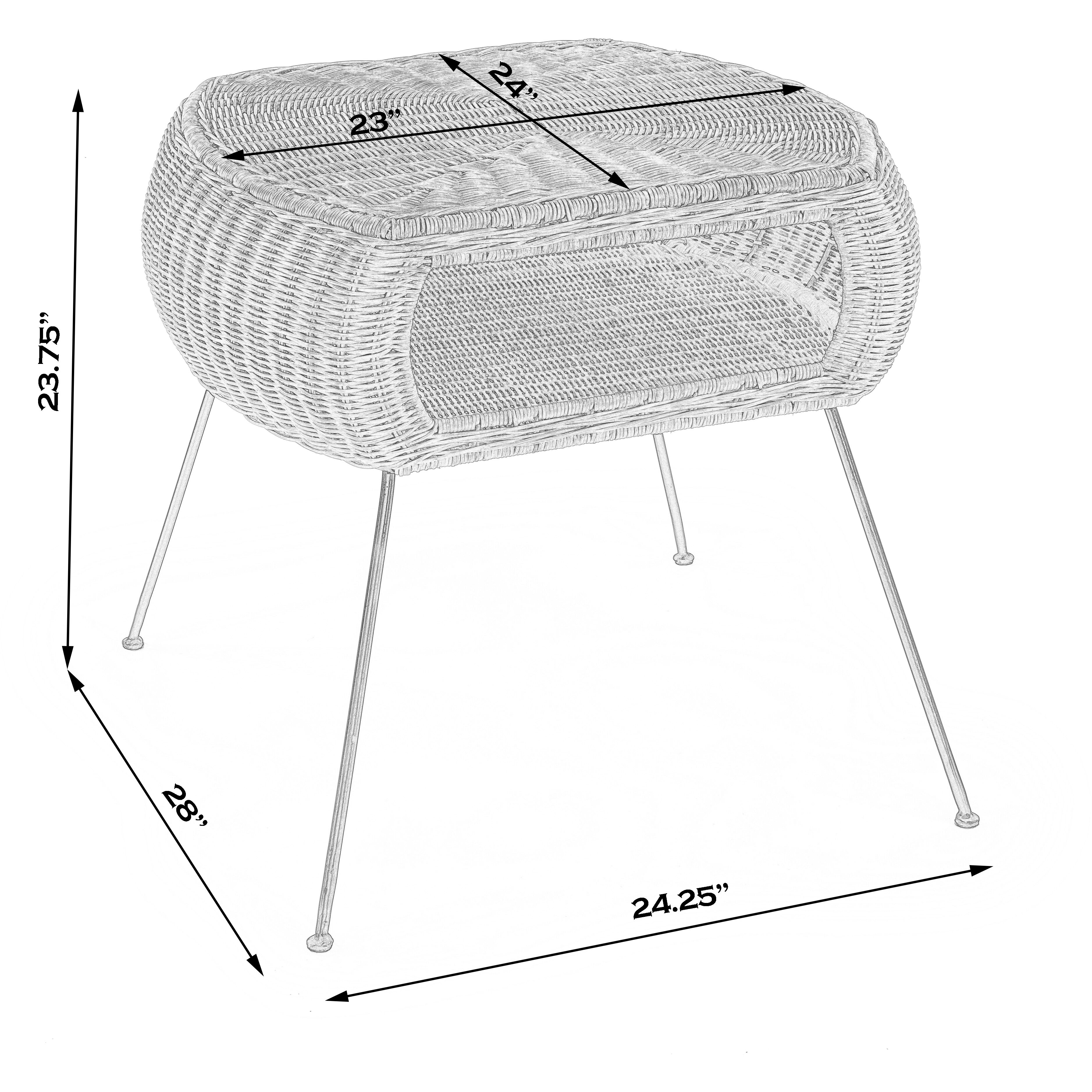 Coralitta Rattan End Table in Light Brown