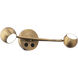 Duplex Reading Light Wall Light in Aged Brass, dweLED