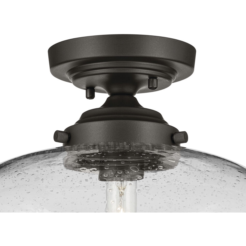 Avery 1 Light Olde Bronze Semi Flush Ceiling Light