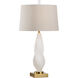 Frederick Cooper 34 inch 100.00 watt Natural White/Antique Brass Table Lamp Portable Light