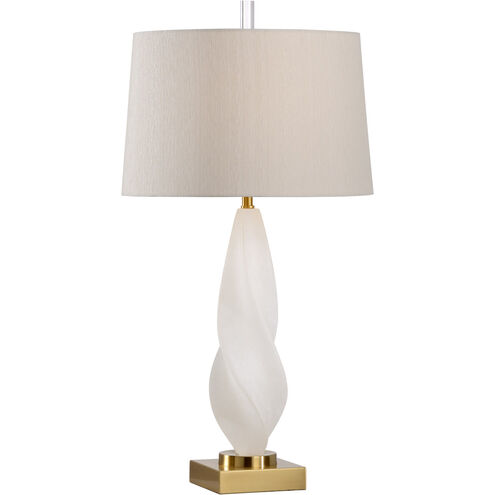Frederick Cooper 34 inch 100.00 watt Natural White/Antique Brass Table Lamp Portable Light
