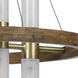 Hempstead 8 Light 32 inch Wood and Antique Brass Chandelier Ceiling Light
