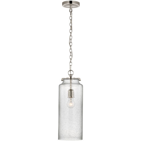Thomas O'Brien Katie LED 7 inch Polished Nickel Cylinder Pendant Ceiling Light, Large