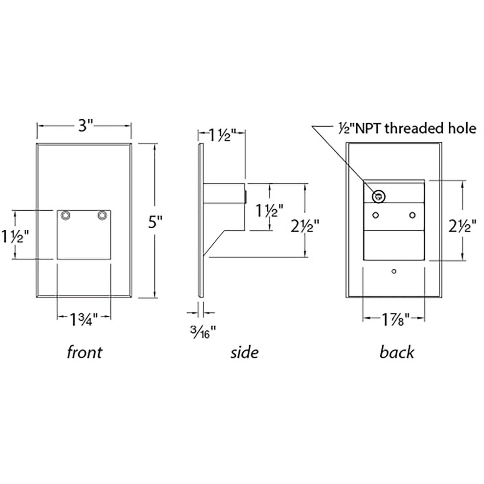 Tyler 120 3.8 watt White Step and Wall Lighting in Blue, WAC Lighting