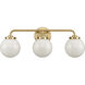 Fairbanks 3 Light 23.25 inch Brushed Gold Vanity Light Wall Light