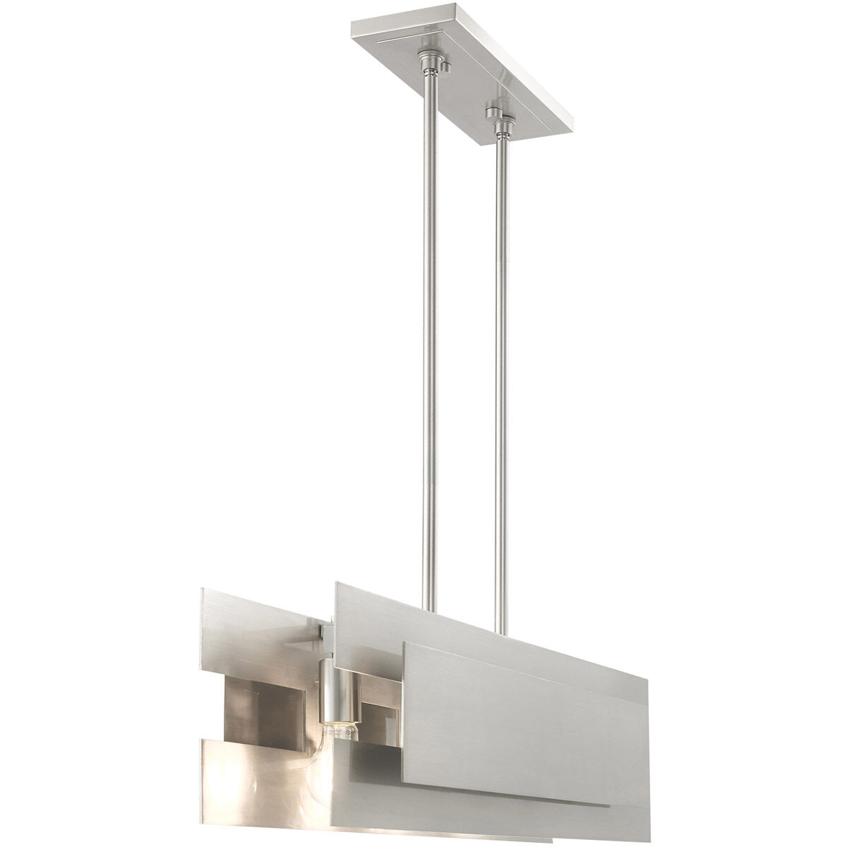 Varick 4 Light 36 inch Brushed Nickel Linear Chandelier Ceiling Light