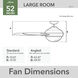 Aerodyne 52 inch Dove Grey Ceiling Fan