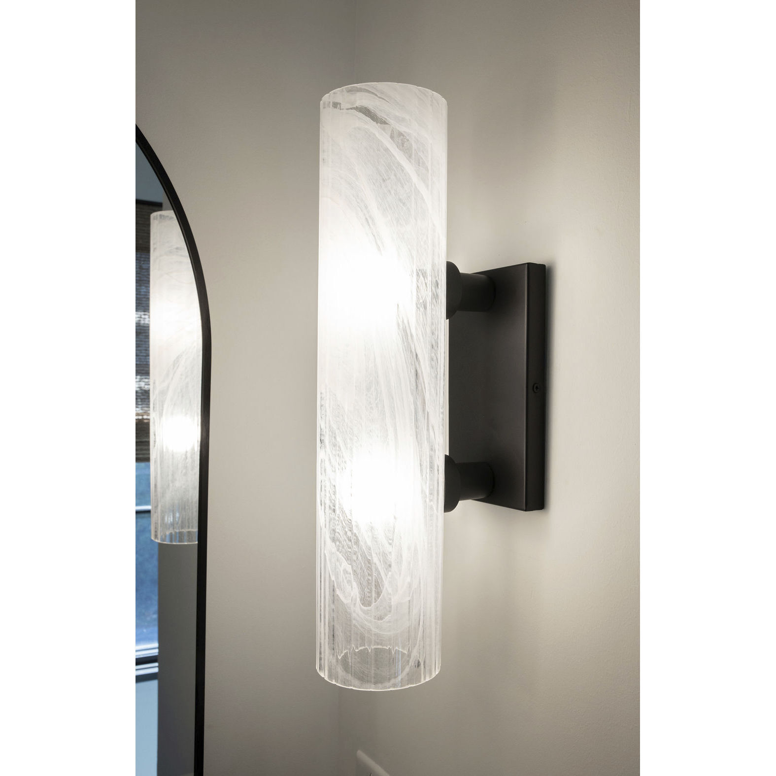 Curran Wall Sconce Wall Light in Matte Black, Small