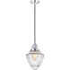 Franklin Restoration Bullet 1 Light 7 inch Polished Chrome Mini Pendant Ceiling Light in Incandescent, Seedy