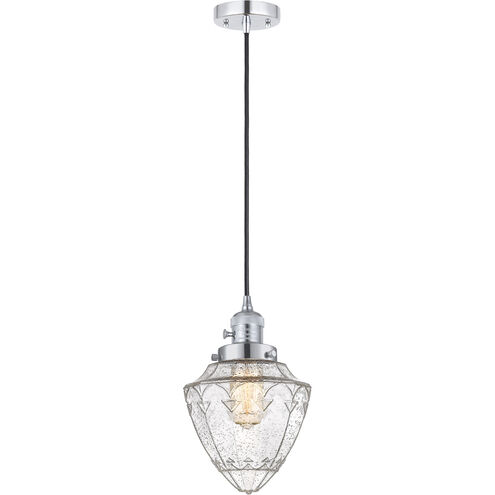 Franklin Restoration Bullet 1 Light 7 inch Polished Chrome Mini Pendant Ceiling Light in Incandescent, Seedy