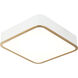 Ainslay LED 12 inch White and Aged Gold Brass Flush Mount Ceiling Light