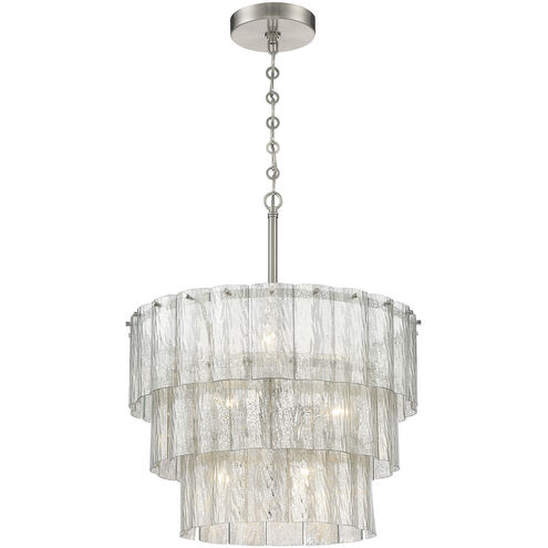 Museo 9 Light 21 inch Brushed Polished Nickel Pendant Ceiling Light