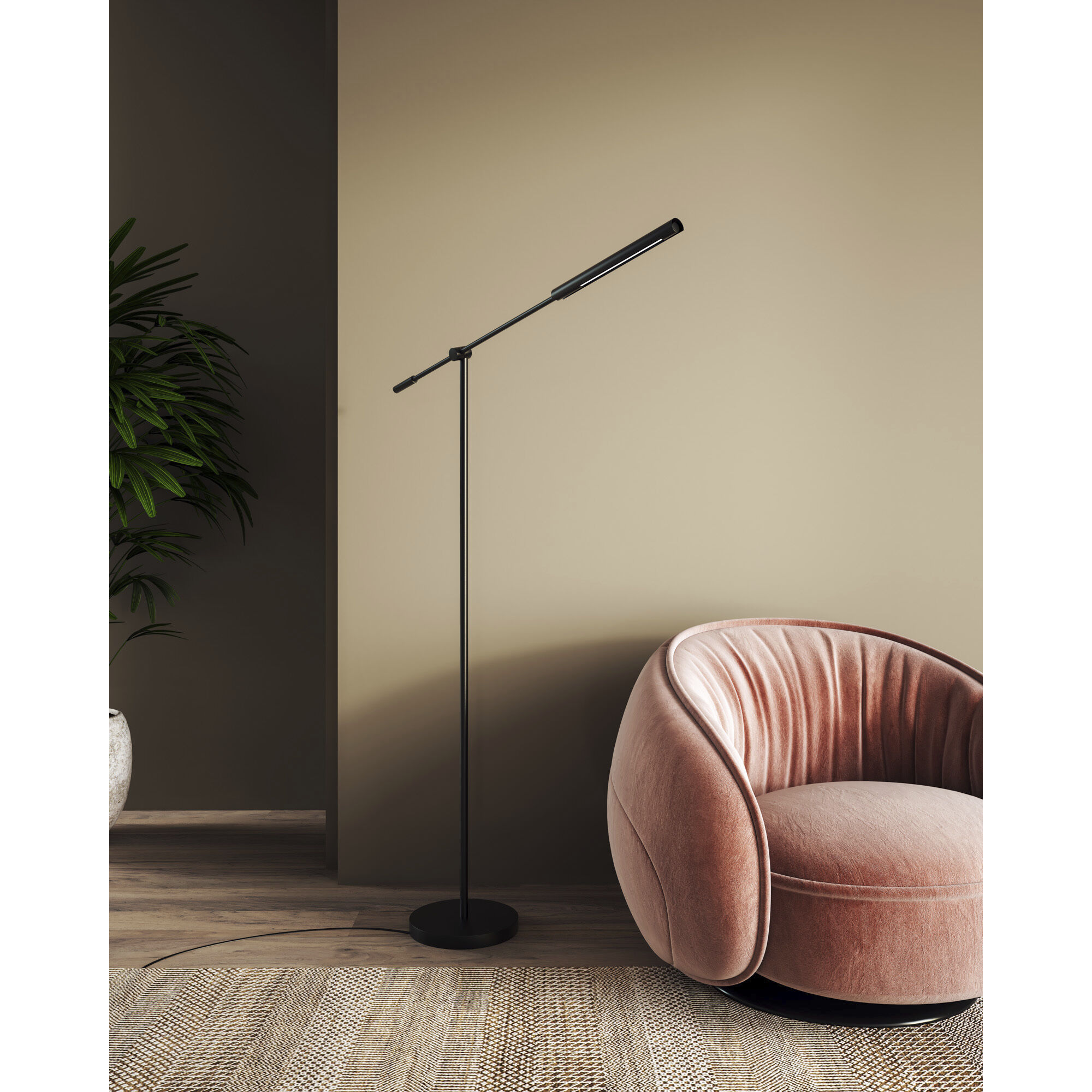 Astrid 54.69 inch 5.00 watt Metal Shade/Urban Bronze Floor Lamp Portable Light