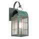 Durham 1 Light 15 inch Verde Green Outdoor Sconce in Seedy Glass, Brass Traditions by Innovations Lighting