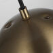 Leo - Hanging Globe LED 8 inch Satin Brass Pendant Ceiling Light