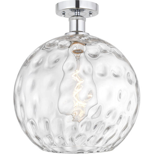 Edison Athens Water Glass 1 Light 12 inch Polished Chrome Semi-Flush Mount Ceiling Light