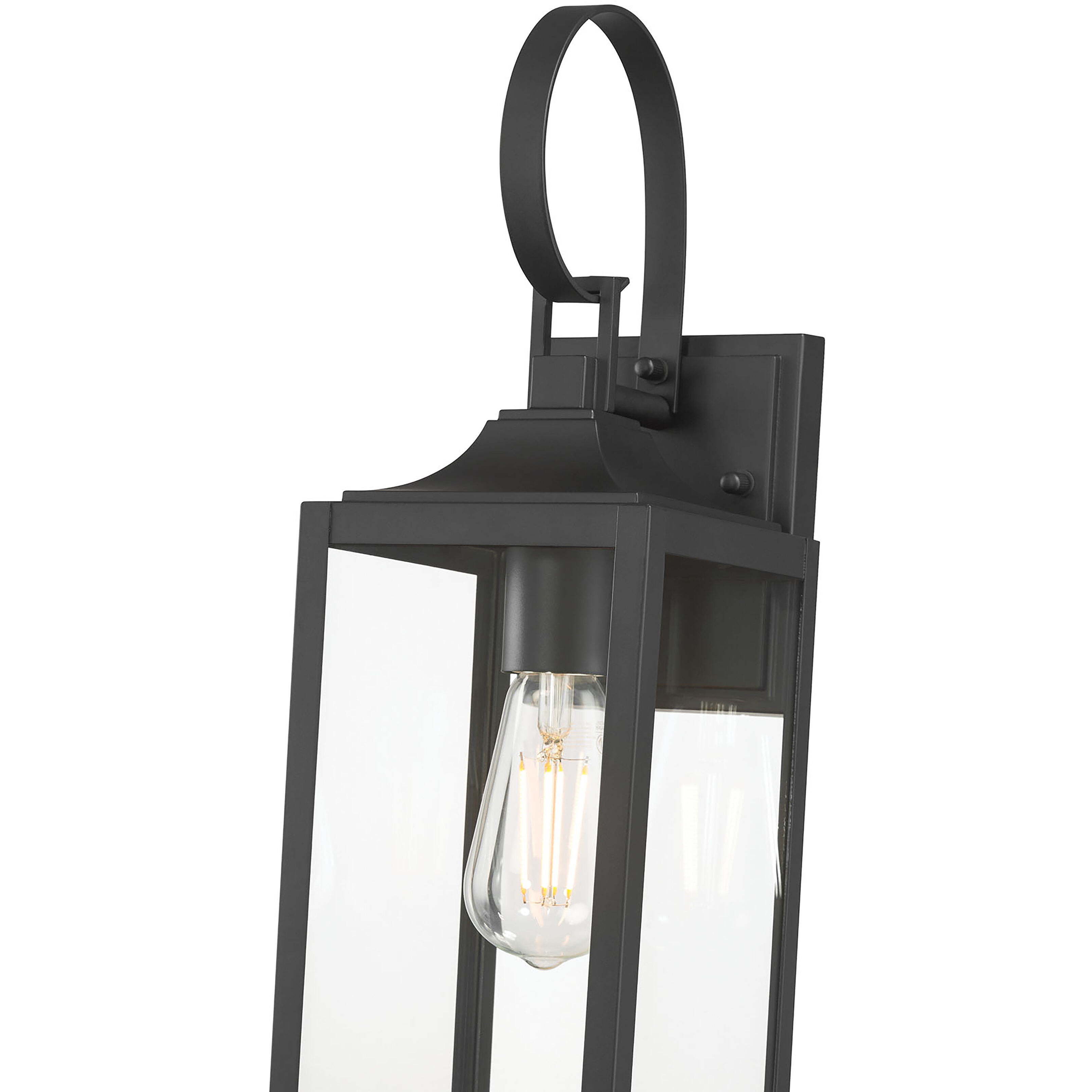 Halston 1 Light 16.75 inch Powder Coated Black Outdoor Wall Sconce
