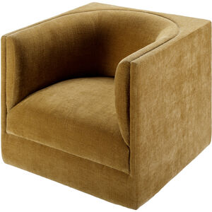 Vivienne Mustard / Brown Swivel Chair