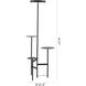 Canada 71 inch 25 watt Black Floor Lamp Portable Light