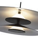 Cruz Pendant Ceiling Light in Metal - Black and White, Spun Aluminum Shade