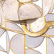 Crescent 3 Light 17 inch Oxidized Gold Leaf Flush Mount Ceiling Light