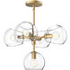 Alora Mood Willow 5 Light 18 inch Brushed Gold Chandelier Ceiling Light in Clear