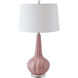 Abbey Lane 30 inch 150 watt Pink with Clear Table Lamp Portable Light