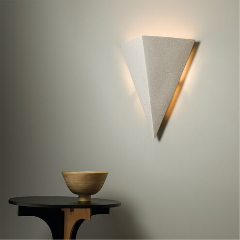 Ambiance Triangle LED 20.25 inch Hammered Polished Brass Wall Sconce Wall Light, Really Big