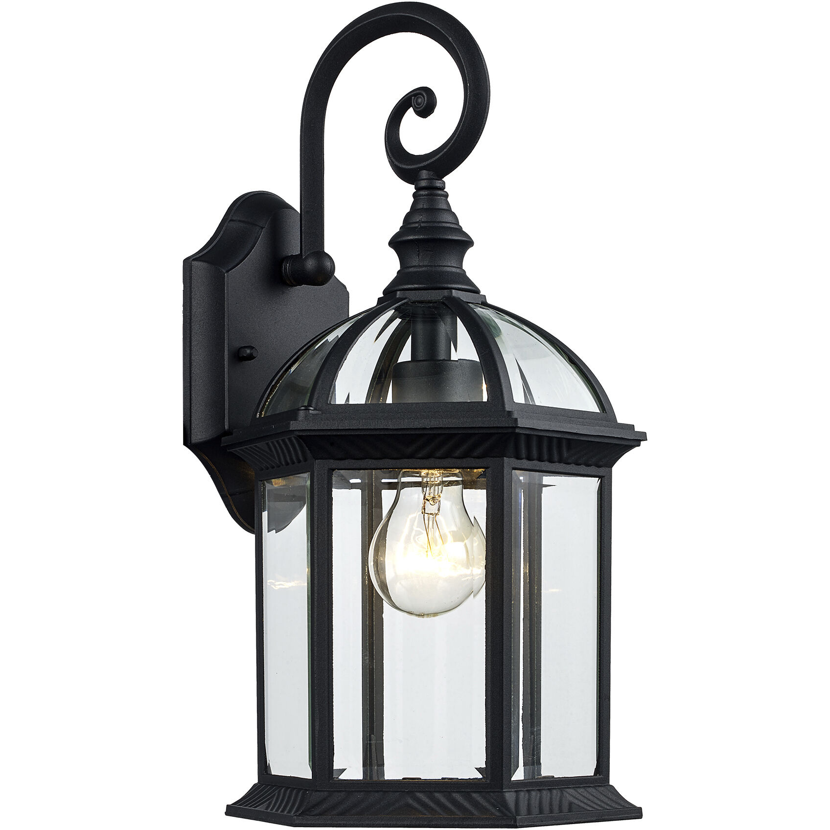 Wentworth 1 Light 16 inch Black Outdoor Wall Lantern 