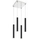 Forest LED 9.5 inch Matte Black Chandelier Ceiling Light in 4, 11, Matte Black Steel