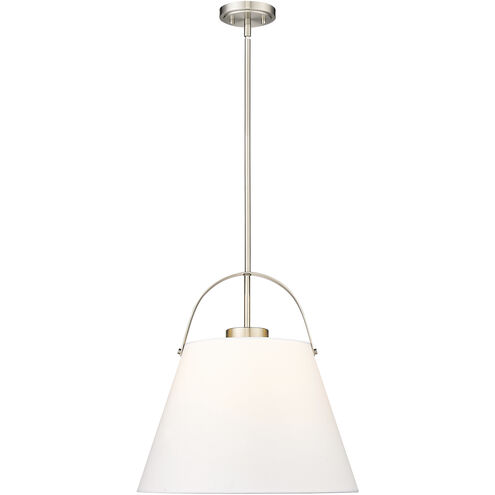 Z-Studio 1 Light 18 inch Brushed Nickel Pendant Ceiling Light