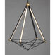 Spire LED 35 inch Black and Gold Multi-Light Pendant Ceiling Light