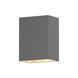Box LED 4.5 inch Textured Gray Indoor-Outdoor Sconce, Inside-Out