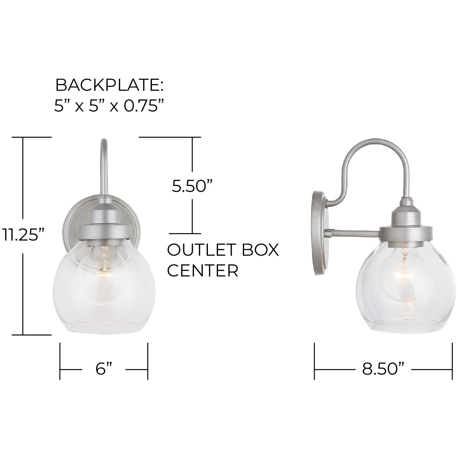 Daphne 1 Light 6 inch Brushed Nickel Painted Sconce Wall Light
